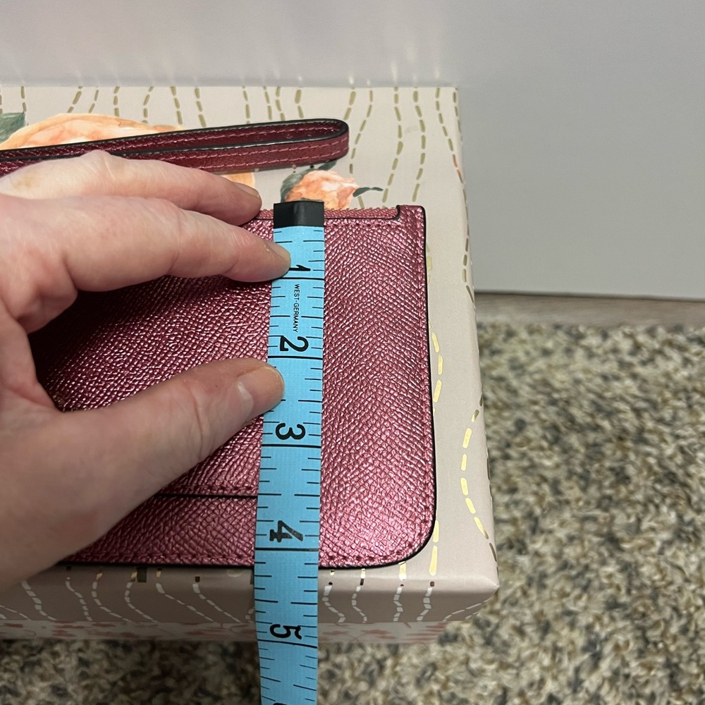 LOW START Coach Plum Textured Wristlet EUC - Picture 11 of 11